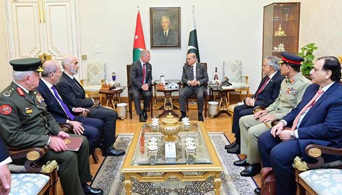 وزیراعظم شہبازشریف اورشاہ اردن عبداللہ دوم کی ملاقات،دوطرفہ تعلقات مضبوط بنانے پر اتفاق