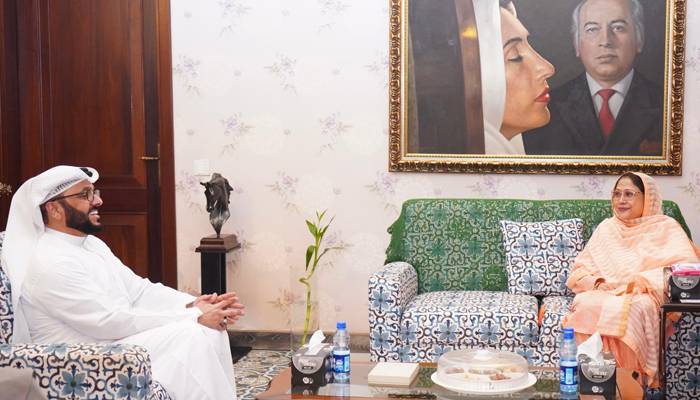 فریال تالپور سےیو اے ای کے کراچی میں متعین قونصل جنرل ڈاکٹر بخیت عتیق الرمیثی کی ملاقات