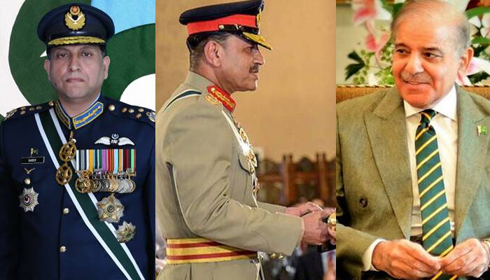 وزیراعظم کی فیلڈ مارشل سید عاصم منیر، چیف آف ایئر اسٹاف ظہیر احمد بابر سدھو کو مبارکباد 