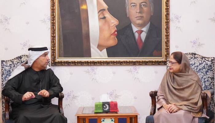 یو اے ای کے سفیر و قونصل جنرل کی فریال تالپور سے ملاقات،تعلقات مزید مضبوط بنانے پر اتفاق