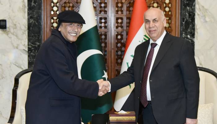 صدرِ مملکت عراق کے چار روزہ سرکاری دورے پر بغداد پہنچ گئے