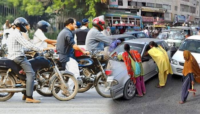 موٹر سائیکل سواروں اور پیشہ ور بھکاریوں کی شامت آگئی