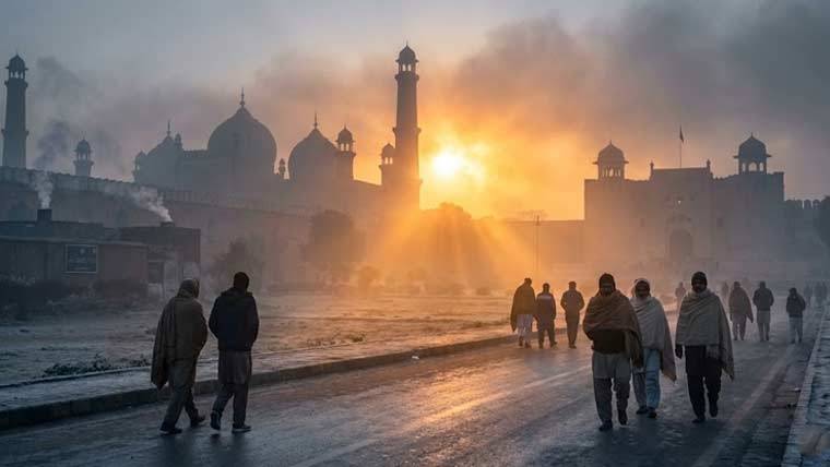 پاکستان میں سال 2025 کے آخری سورج کے حسین مناظر