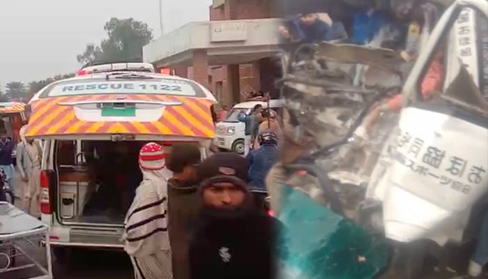 جھنگ: مسافر بس اور طلباء سے بھری بس میں خوفناک تصادم ، 14 افراد جاں بحق