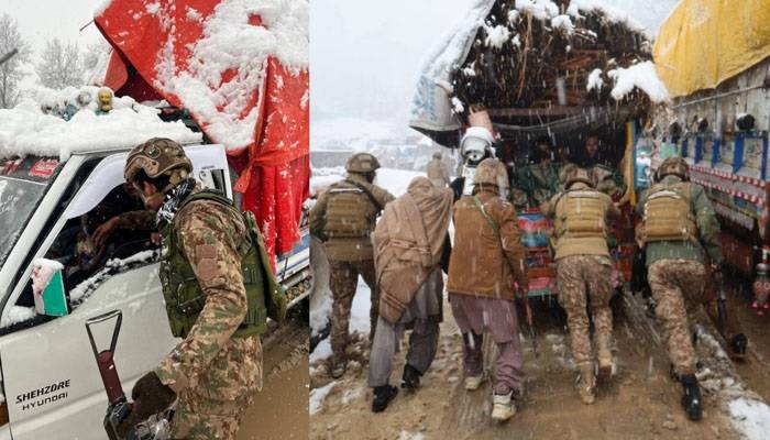وادی تیراہ میں شدید برف باری، پاک فوج کی ریلیف سرگرمیاں جاری