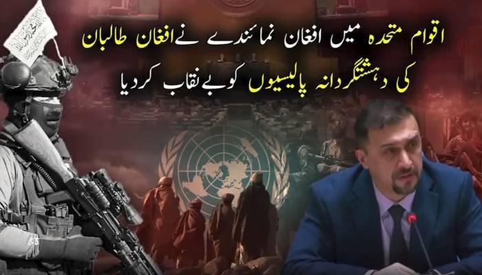اقوام متحدہ میں افغان مندوب نےطالبان رجیم کی دہشتگردانہ پالیسیوں کو بےنقاب کردیا