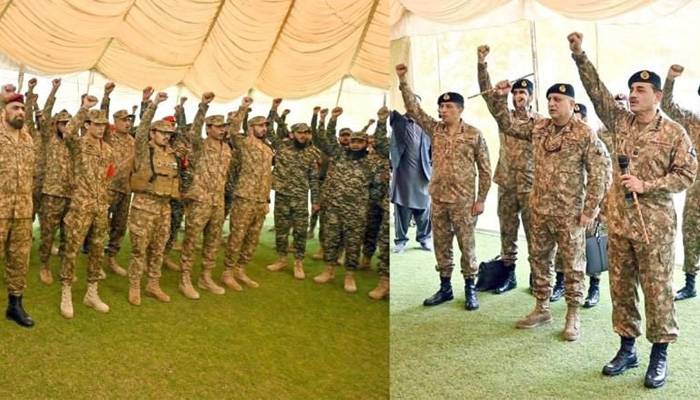 فیلڈ مارشل کا ضلع کرم کا دورہ، افسروں اور جوانوں کیساتھ عیدالفطر منائی
