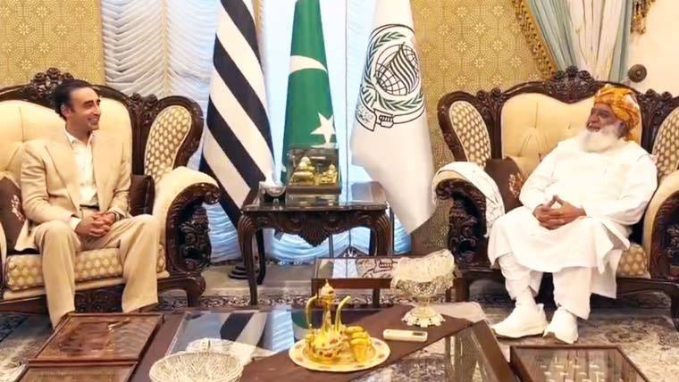 بلاول بھٹو کی مولانا فضل الرحمان سے ملاقات، سیاسی امور پر تبادلہ خیال