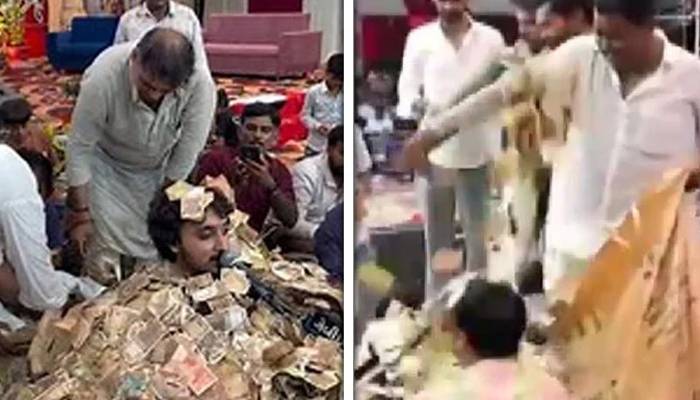 بھارتی ریاست گجرات میں لوگ گلوکار پر نوٹوں کی بارش، ویڈیو سوشل میڈیا پر وائرل