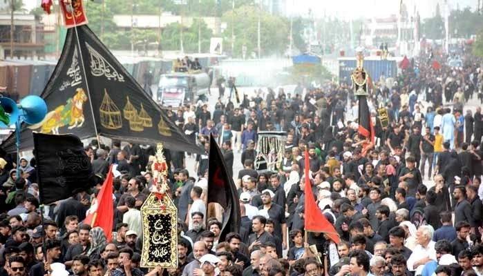 ملک بھر میں 9 محرم الحرام کے جلوس اپنے مقررہ راستوں پر گامزن، سیکیورٹی کے سخت انتظامات
