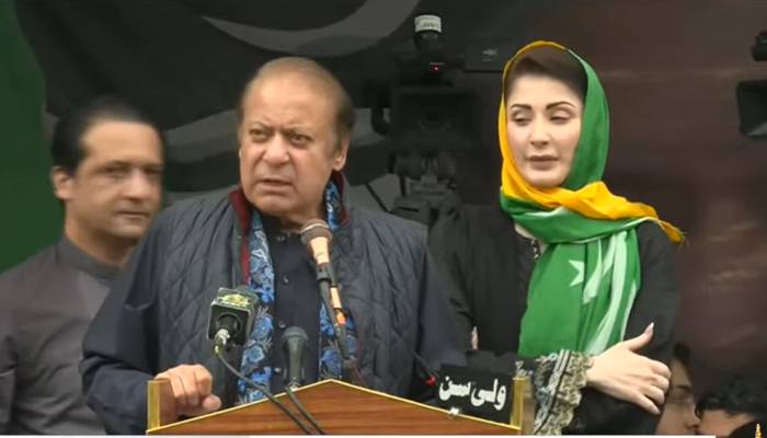 الیکشن جیتے تو شہباز شریف کو کہوں گا مجھے وزیر اعظم آزاد کشمیر بنا دے، نواز شریف کا جلسے سے خطاب