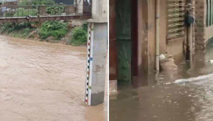 اسلام آباد، راولپنڈی میں موسلادھار بارش، نشیبی علاقے زیرآب، نالہ لئی میں پانی کی سطح بلند