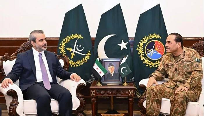 فیلڈ مارشل سید عاصم منیر سے شامی وزیرِ خارجہ اسعد حسن الشیبانی کی اہم ملاقات
