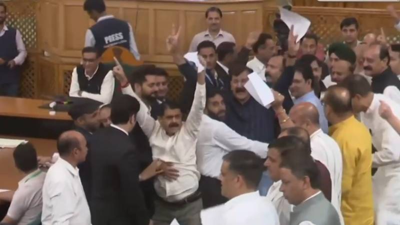 مقبوضہ کشمیر اسمبلی میں بی جے پی کی شدید مخالفت کے باوجود مکمل ریاستی حیثیت کی بحالی کی قرارداد منظور