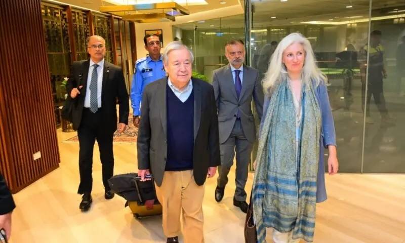 اقوام متحدہ کے سیکریٹری جنرل انتونیو گوتریس پاکستان پہنچ گئے