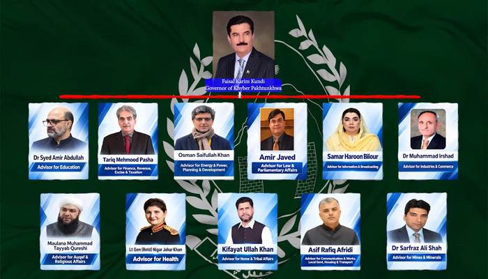 وفاقی حکومت نے خیبر پختونخوا کیلئے 11 رکنی مشاورتی کونسل تشکیل دے دی 